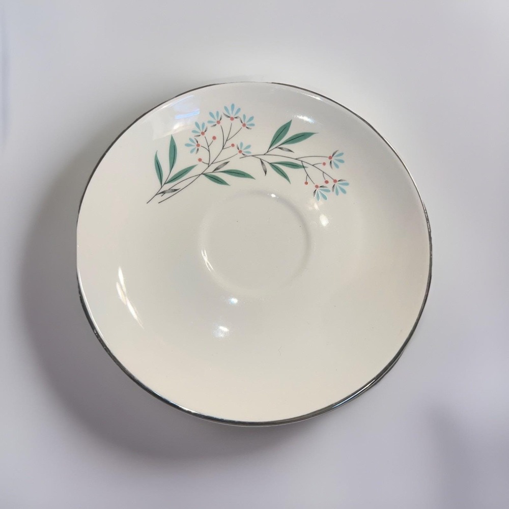 12 Pc Taylor Smith Taylor Petal Lane Cups And Saucers Vintage Floral Dishes MCM - Picture 11 of 11